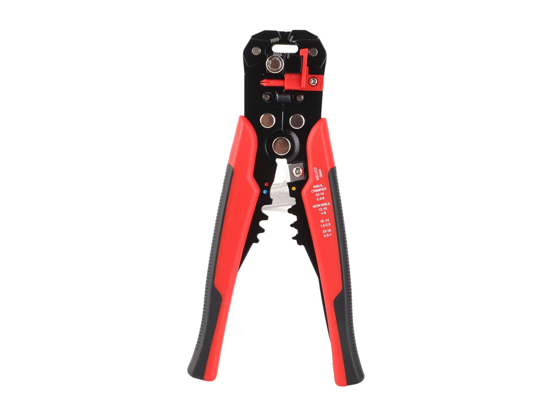 Alicates De Crimpado Y Cortador De Cables Ajustables Automáticos De 8 Pulgadas Sjd1 Rojo