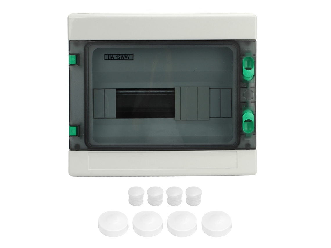 2026-caja De Distribución De Energía Exterior Ip65 Impermeable 12 Vías Con Disyuntores Y Din Rail Para Pv