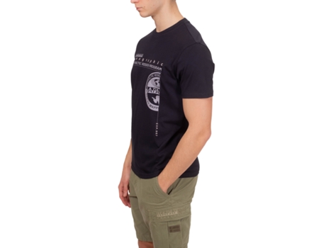 Camiseta de Hombre NAPAPIJRI Negro (XL)