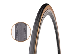 Neumático Para Bicicleta De Carretera 700x25c Con Resistencia A Los Pinchazos, Diseño Shark Skin, Flanco Amarillo Clásico.