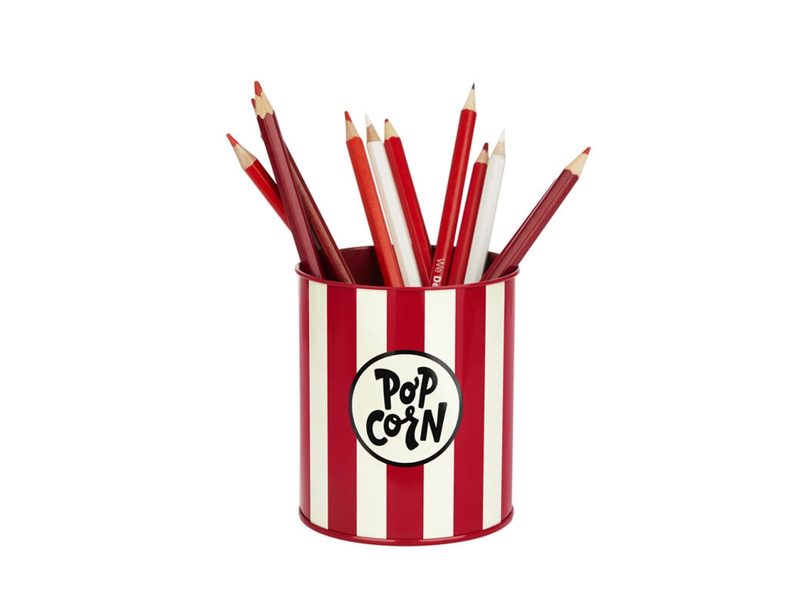 Portalápices Popcorn BALVI Rojo y Beige