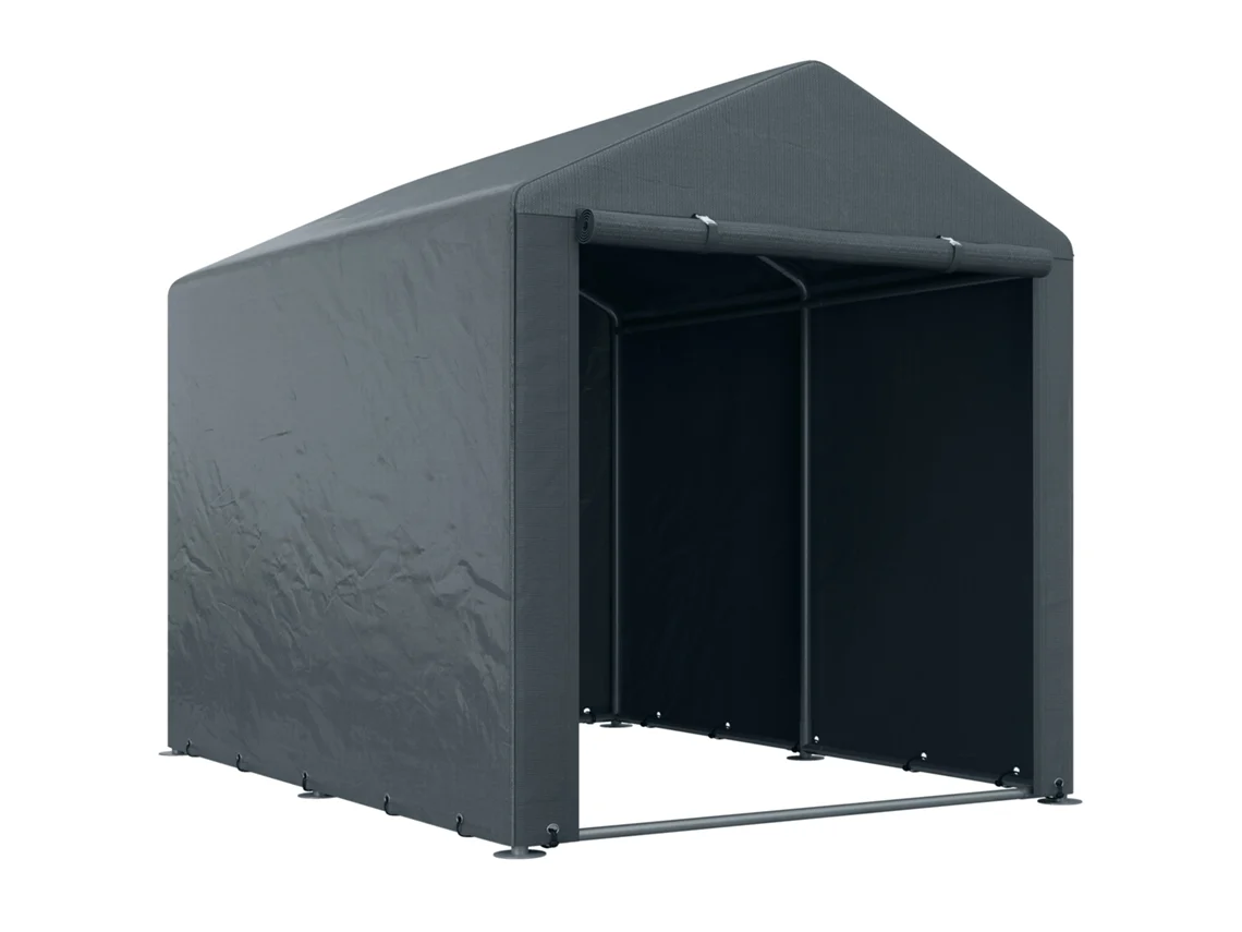 Carpa Tipo Garaje 1,6x2,18x1,72 M, Tienda De Almacenamiento Uv, Puerta Con Cremallera, Lona Impermeable Para Jardinerí