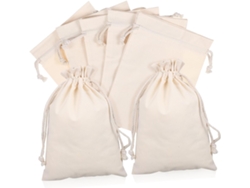 Juego De 10 Bolsitas De Tela De Algodón Con Cordón Para Joyas, Cosméticos Y Objetos Pequeños - Bolsas De Regalo