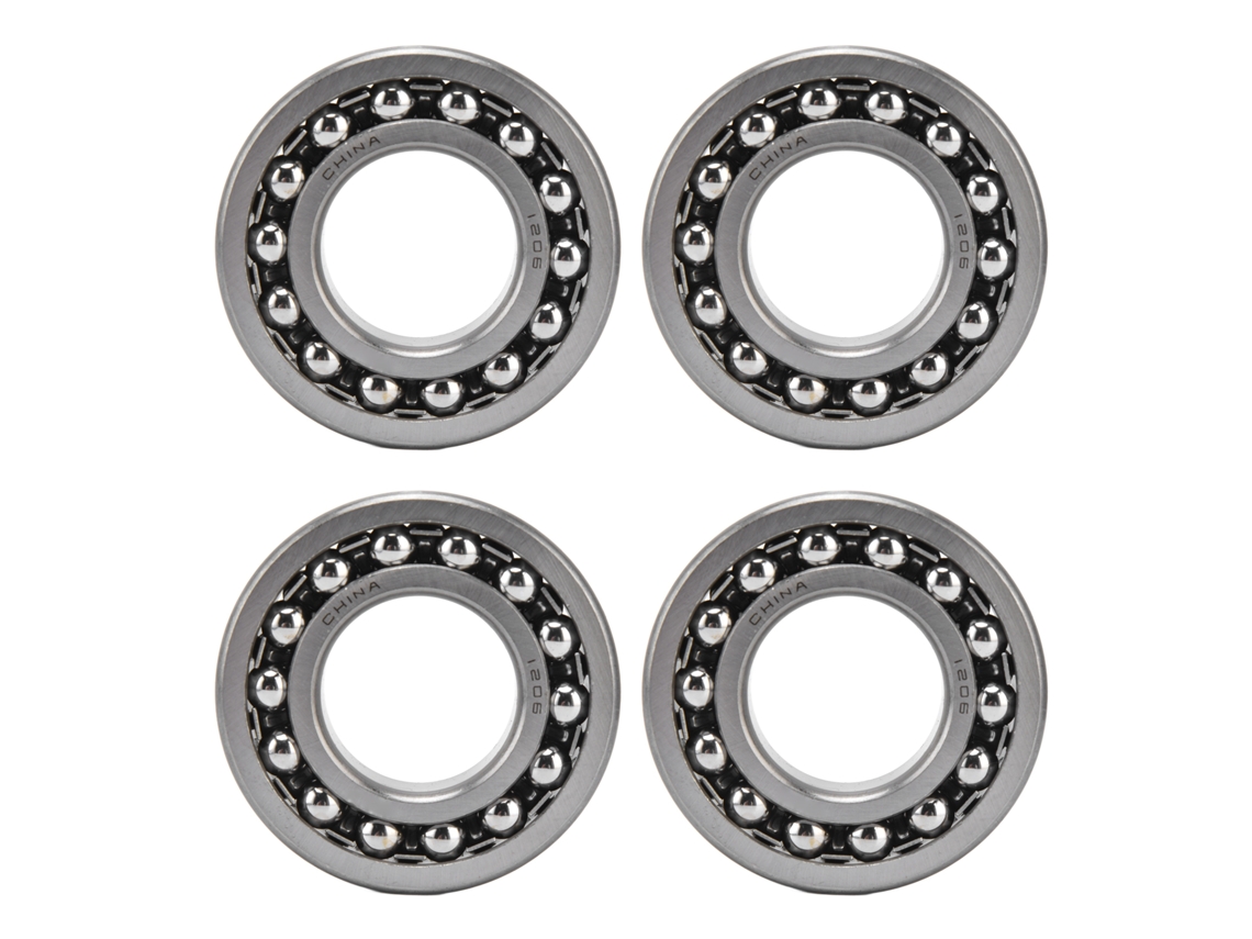 2026velora-4pcs Kit Cojinetes De Bolas Autocentrados De Doble Fila De Metal Alto Rendimiento Bajo Ruido 1206