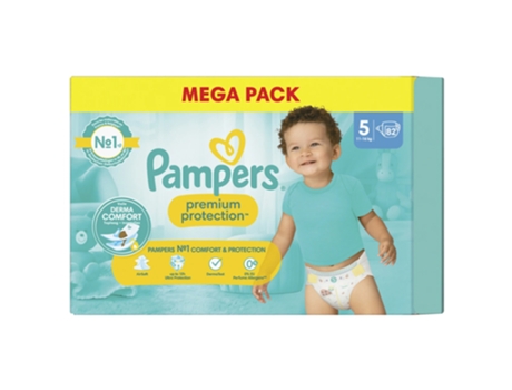 Pañal Premium Protection 82 Talla 5 11-16 kg PAMPERS