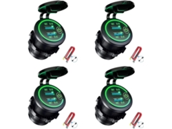 Cargador Usb Impermeable De Doble Enchufe 4x Qc 3 0 Con Interruptor De 12v/24v