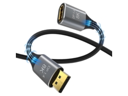 Cable de extensión DisplayPort 1.4 macho a hembra 8K 60Hz UHD 4K 144Hz para pantallas de PC y portátiles