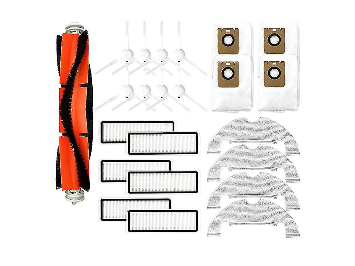 Cepillo lateral principal, filtro HEPA, bolsa para polvo, paño de fregona, apto para Xiaomi Dreame Bot