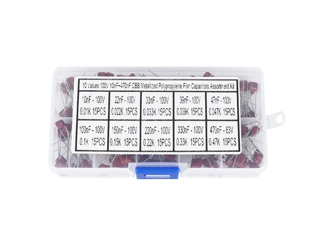 150 Piezas Condensador Cbb De Película De Polipropileno 10-470nf 63v 100v Para Circuitos Electrónicos Y Audio