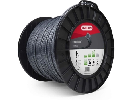 Línea Desbrozadora Cuadrada Flexi-Blade Negro/Gris Ø3 5Mm/143M Oregon 111090E Por su Composición – Núcleo 50% Flexible y 50%
