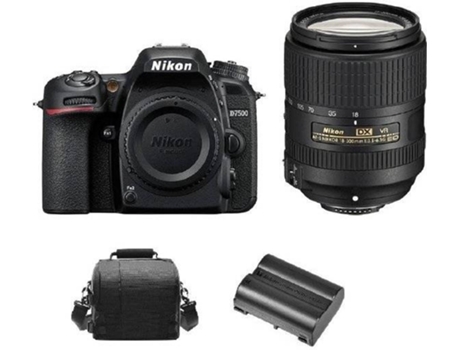 Kit Cámara Réflex NIKON D7500 + AF-S 18-300MM F3.5-6.3G ED VR DX + Funda de cámara + bateria EN-EL15A