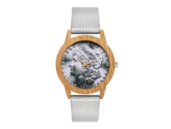 Reloj De Cuarzo Con Correa De Silicona Dial Grande Unisex Casual Plata Zhoulianfa