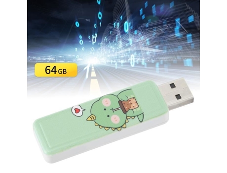 HURRISE USB Stick 64GB Té con Leche de Dinosaurio