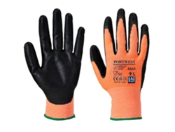 Guante de corte de nitrilo ámbar Portwest con protección y agarre / Ámbar / L