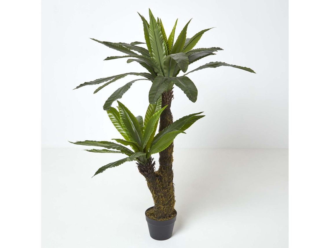 Helecho nido de pájaro artificial en maceta de Homescapes, 120 cm de alto