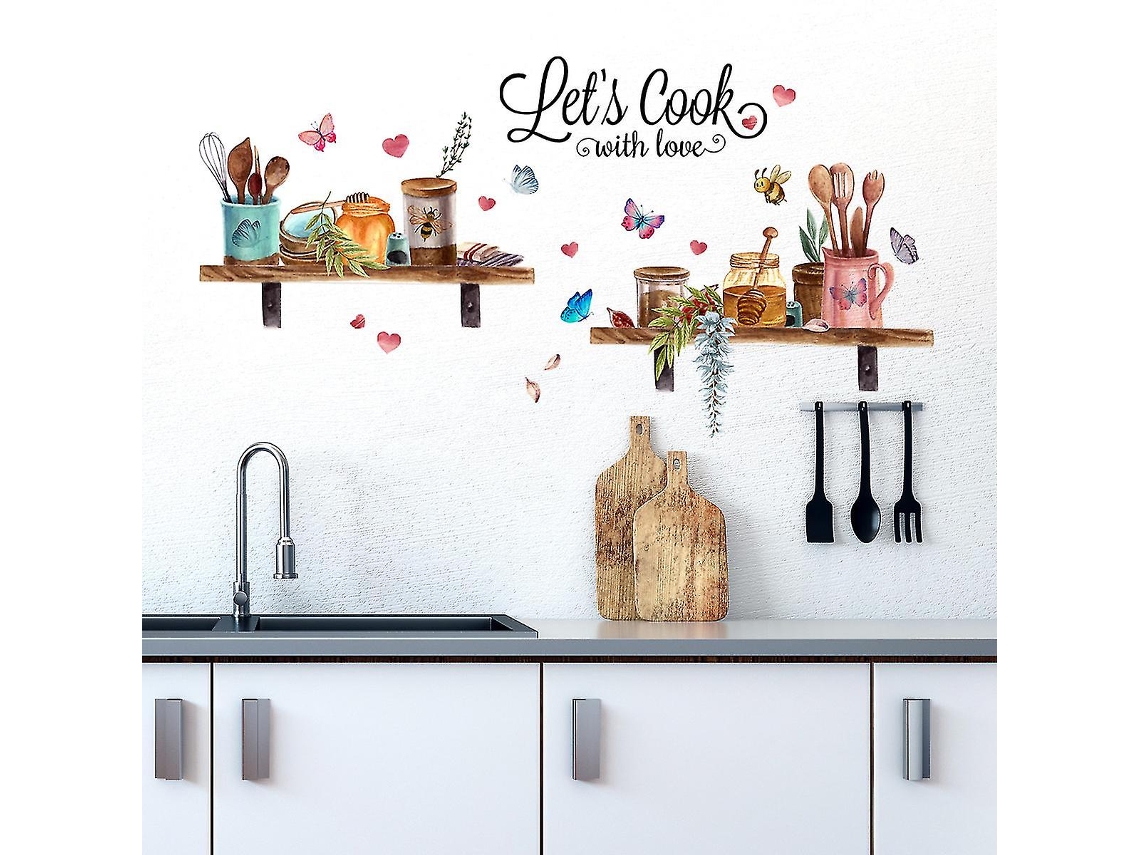 Rebe-stickers De Pared Para Cocina, Utensilios Decorativos, Decoración Mural De Cocina