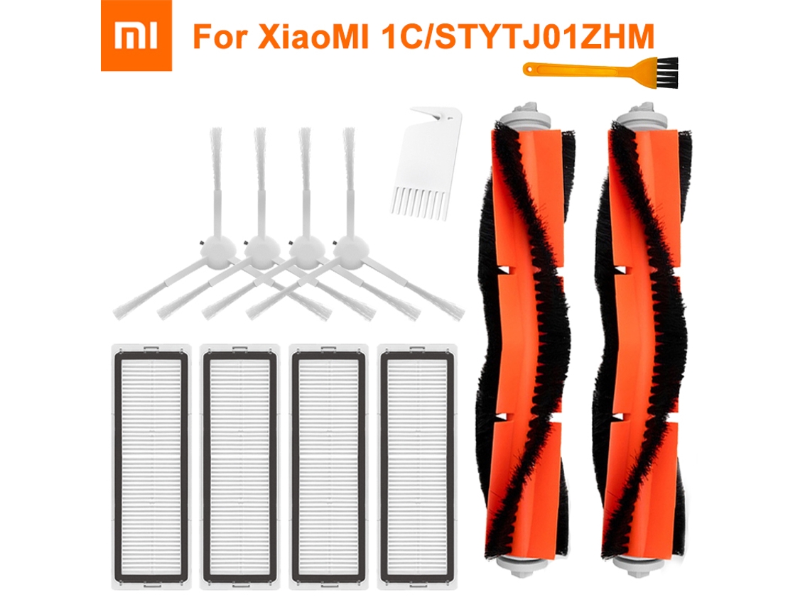 12 piezas de cepillo principal filtros Hepa paño de mopa Kits de repuesto para Xiaomi Mijia 1C Stytj01Zhm piezas de Robot aspirador Accesorios