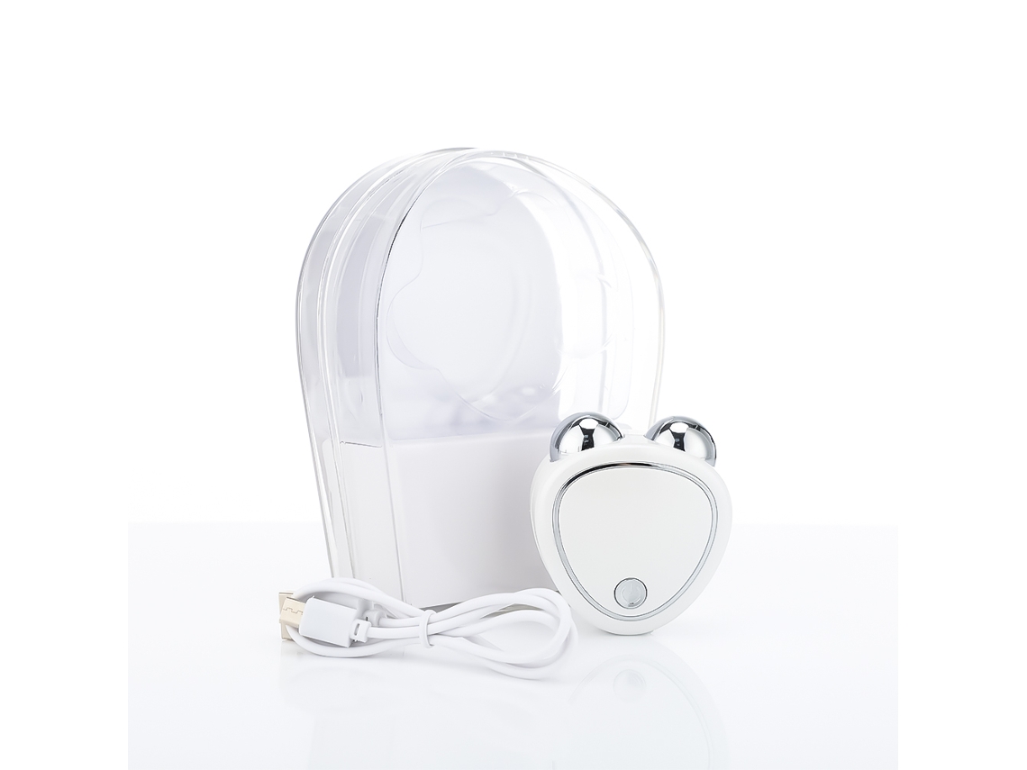 (blanco) Masaje Facial Con Microcorriente Ems Baja Para La Regeneración De La Piel Y La Eliminación De Arrugas.