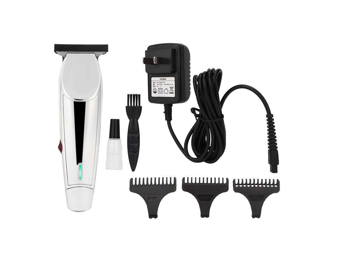 Cortadora De Pelo Eléctrica Profesional Recargable Máquina De Afeitado De Pelo (plata)
