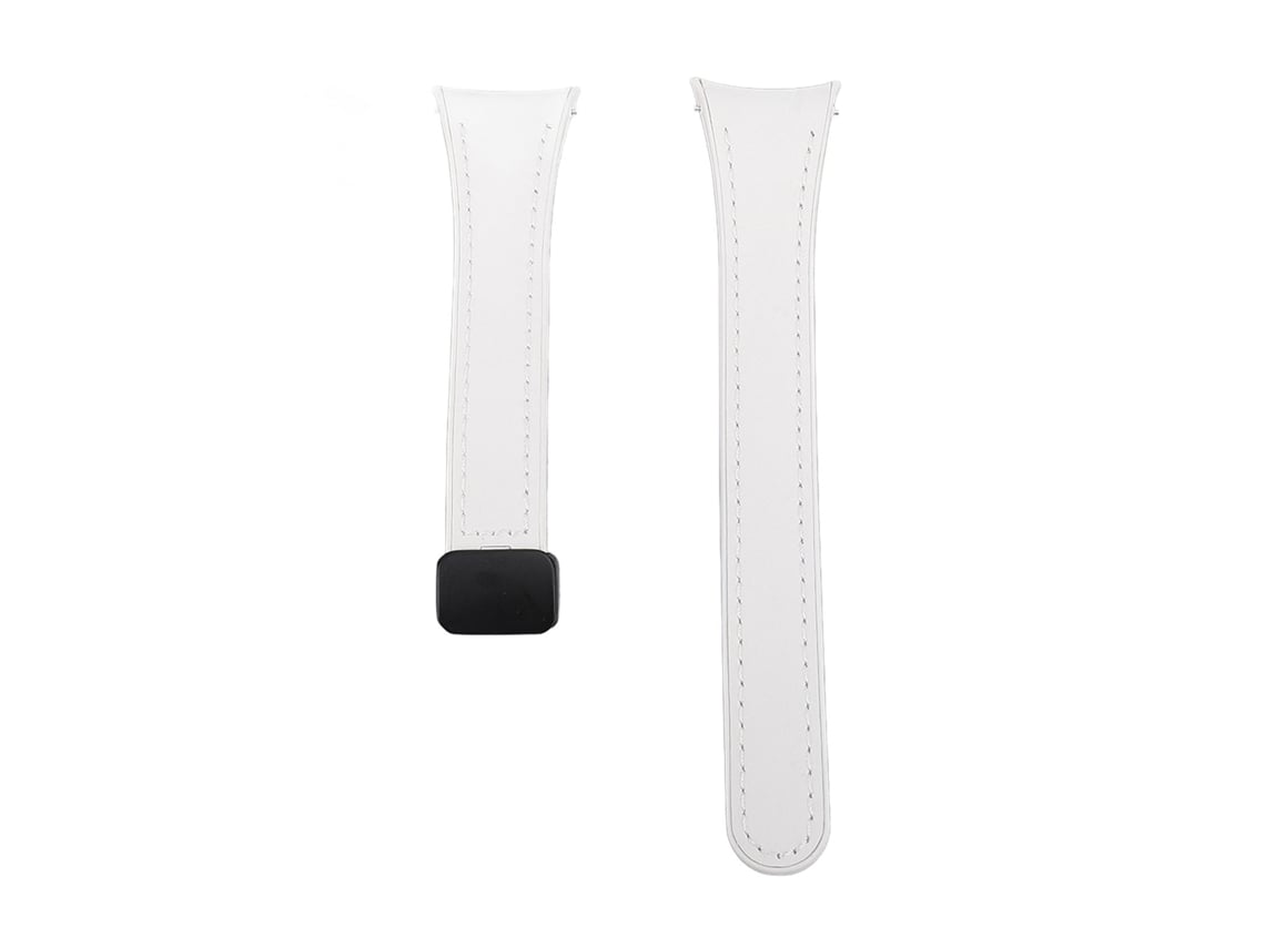 Cinto De Relógio De Silicone Slim Para Galaxy Watch 6 5 4 Com Fivela De Dobramento Para Mulheres Branco
