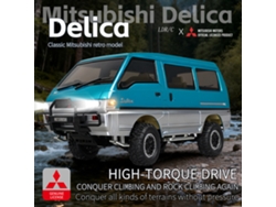 Azulldrc 1296 Rtr 1/12 2.4g 4wd Mitsubishi Delica L300 1986 Doble Velocidad Led Proporcional Metal Cvd Eje Recto Juguetes