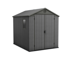 Caseta de Jardín de Resina KETER Darwin 6x8 En El (De Almacenamiento - Shed Building - Almacenamiento de Troncos - Acero Metal Madera -