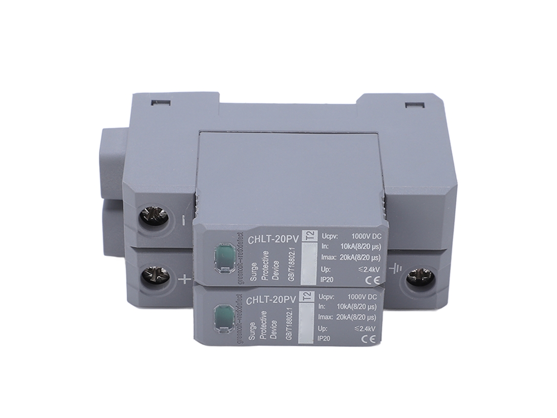 Protector De Sobrecarga Pv 2p 10ka-20ka Módular 36mm Rail Instalación Arrester Dc 1000v