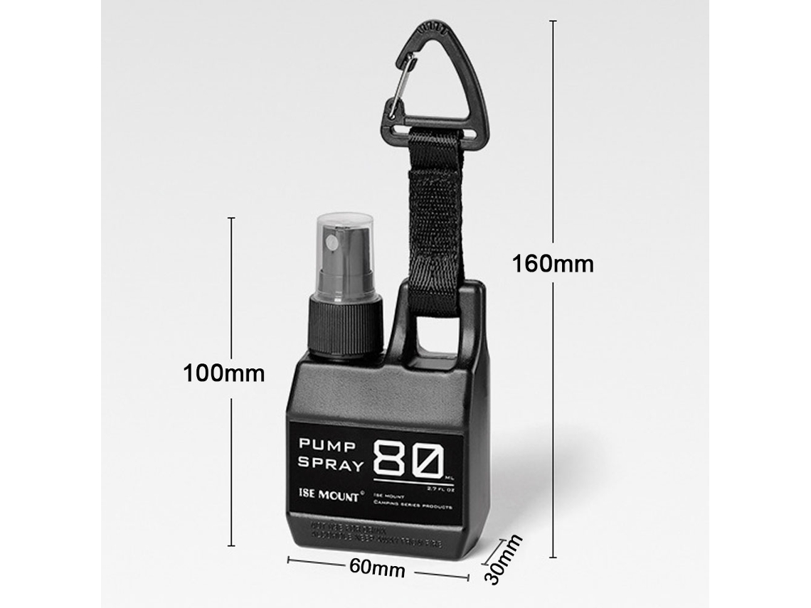 Mali garrafa Sprayer 80ml Portátil com Gancho para Camping e Hiking Outdoor Aperto Tipo