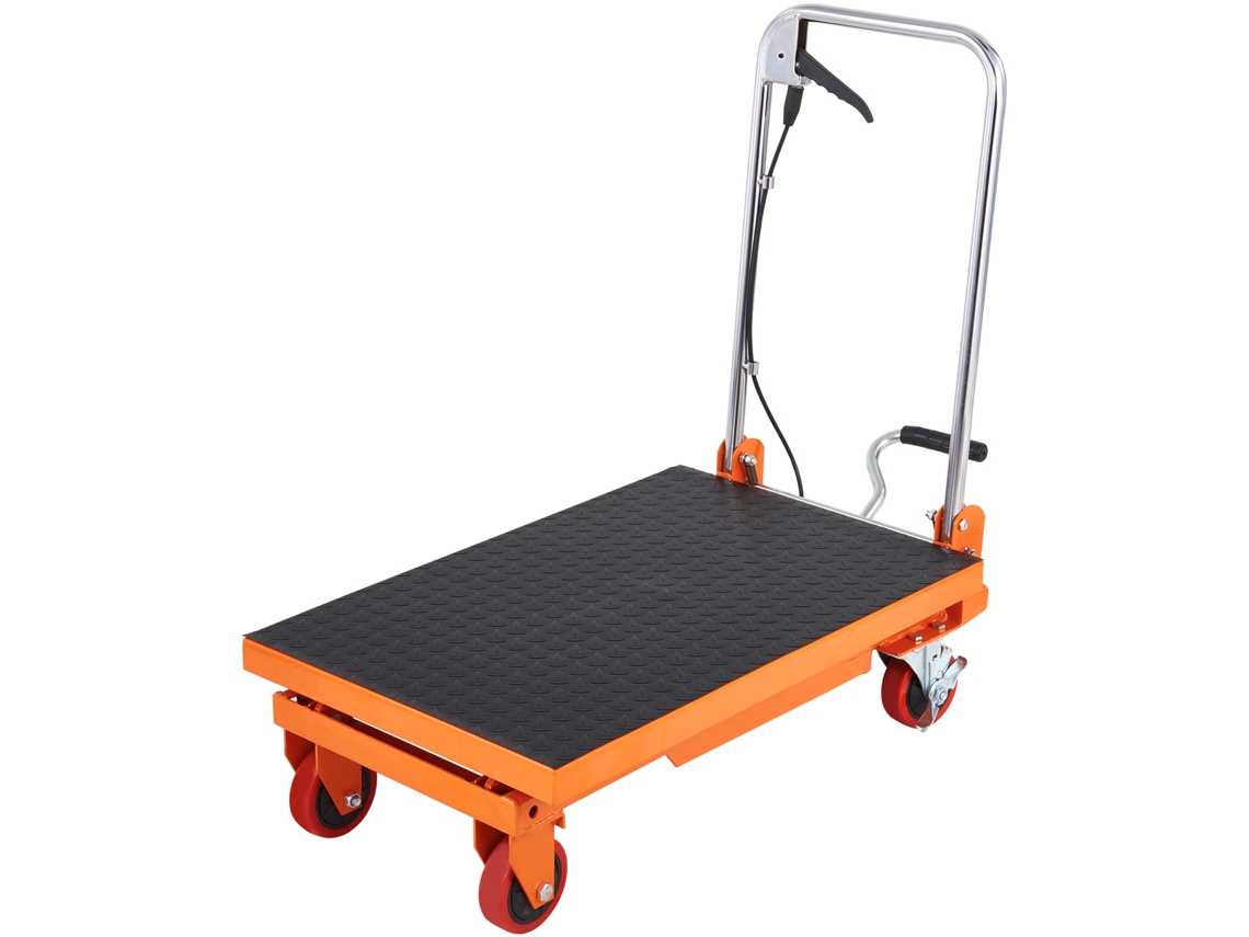 Mesa elevadora de tijera manual hidráulica simple Succebuy de 330 lb y 28,5 pulgadas