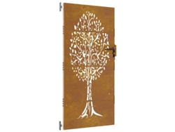 Maison Exclusive - Puerta De Jardín Acero Corten Diseño Árbol 85x175 Cm