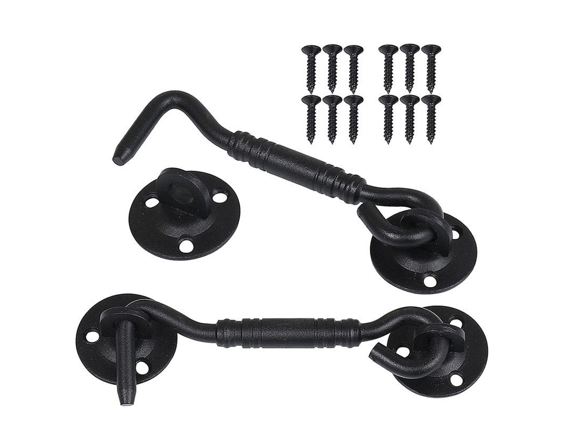 Pestillo De Acero Inoxidable Para Ventanas Puertas Y Cocheras, 4 Pulgadas Negro