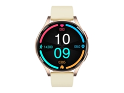 Reloj inteligente con llamadas Bluetooth, reproducción de música, notificaciones y monitorización de ECG. Chennnls amarillo.