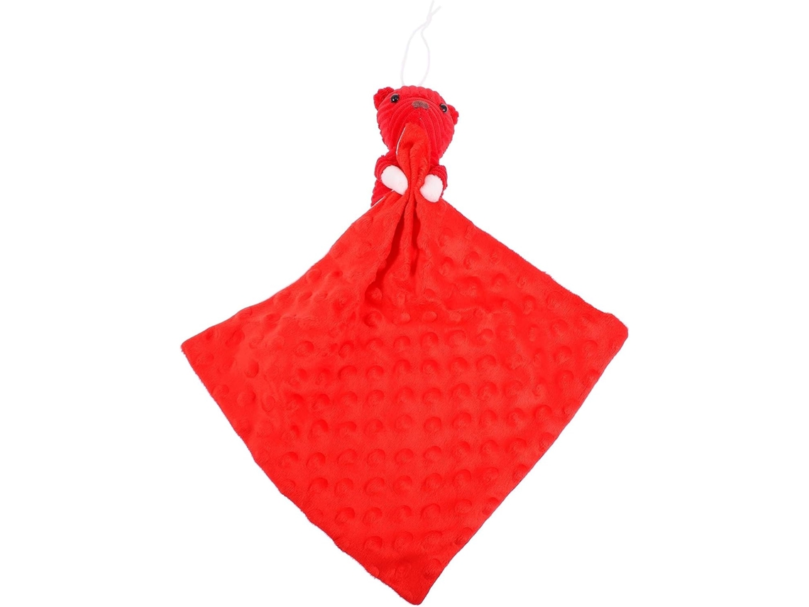 Color Rojo Manta Seguridad Peluche Con Lunares