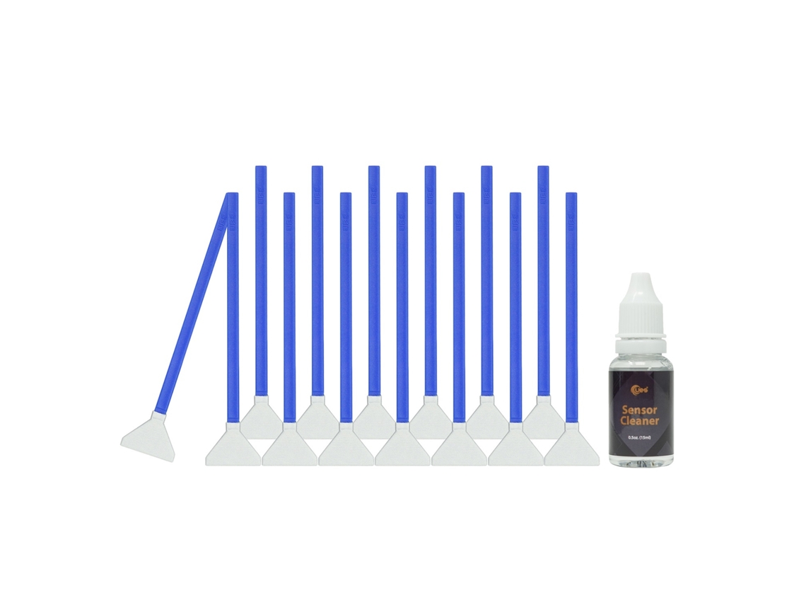 Kit de Limpieza para Sensores UES Bastoncillos + Limpiador de Sensor (14 Piezas - 15 ml)