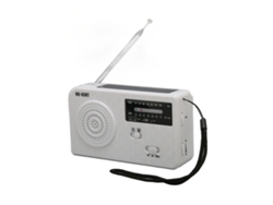 Radio Solar De Manivela Recargable Portátil Fm Am Radio Meteorológica De Emergencia Con Linterna Led Para Exterior Blanca