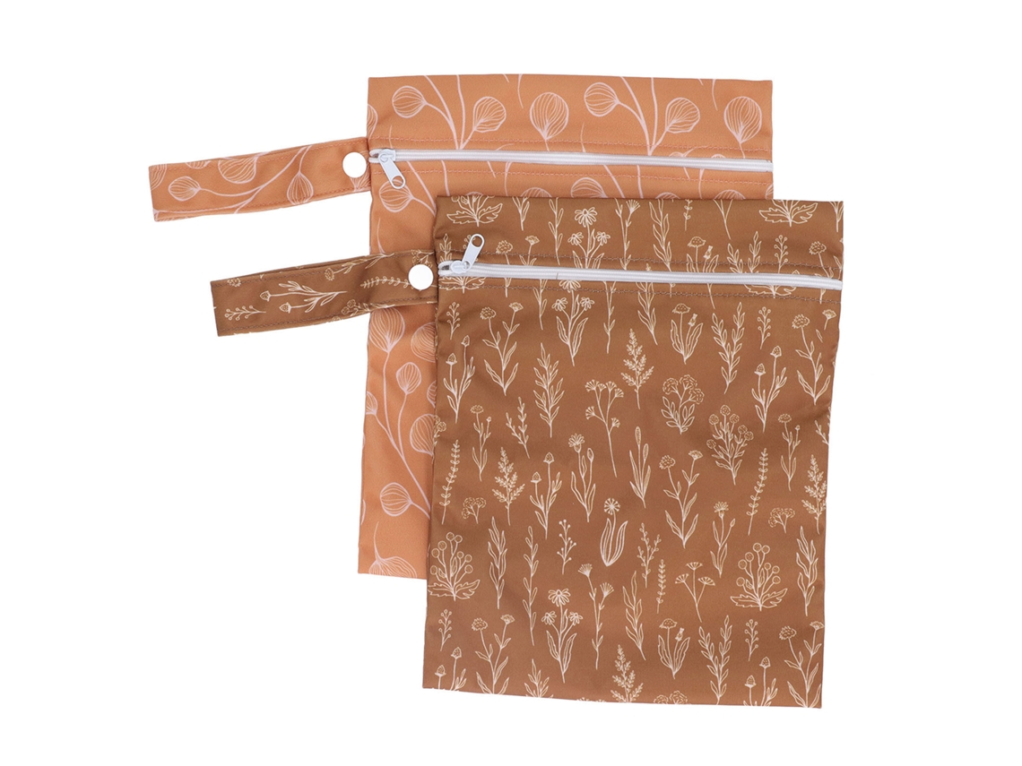 2 Bolsas Impermeables Reutilizables Para Bebés, Para Ropa Húmeda Y Seca, Con Cremallera 027