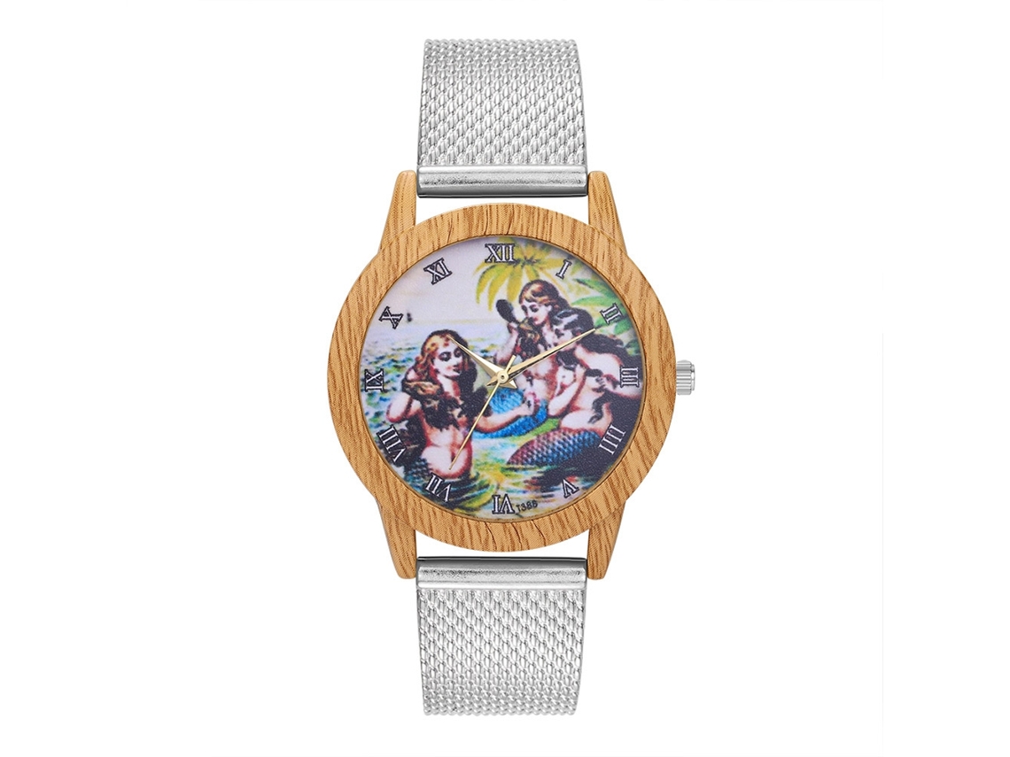 Reloj Analógico De Cuarzo Con Brazalete De Malla De Acero, Esfera Resistente A Los Arañazos, Color Plata.