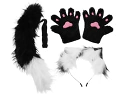 Diadema Con Orejas De Zorro, Cola Y Patas De Peluche Para Disfraces De Animales Y Fiestas Temáticas.