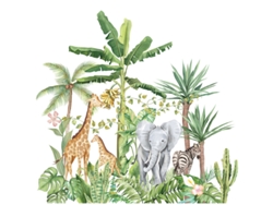 TRUYUETY Autocolantes De Parede Animais Floresta Árvore, Decoração De Raposa E Veado Para Quarto De Criança