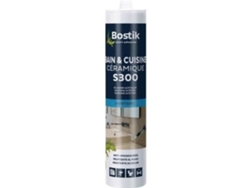 S300 Sellador De Silicona Para Baño Y Cocina Esmalte Especial Baldosas Cerámicas Translúcido Cartucho 300 Ml BOSTIK