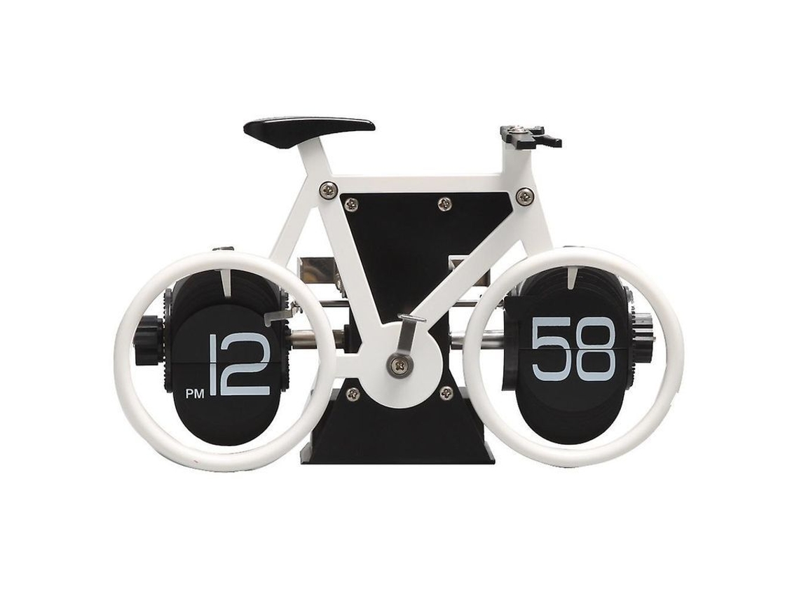 Reloj De Mesa Creativo Con Forma De Bicicleta, Decoración De Mesa Blanca