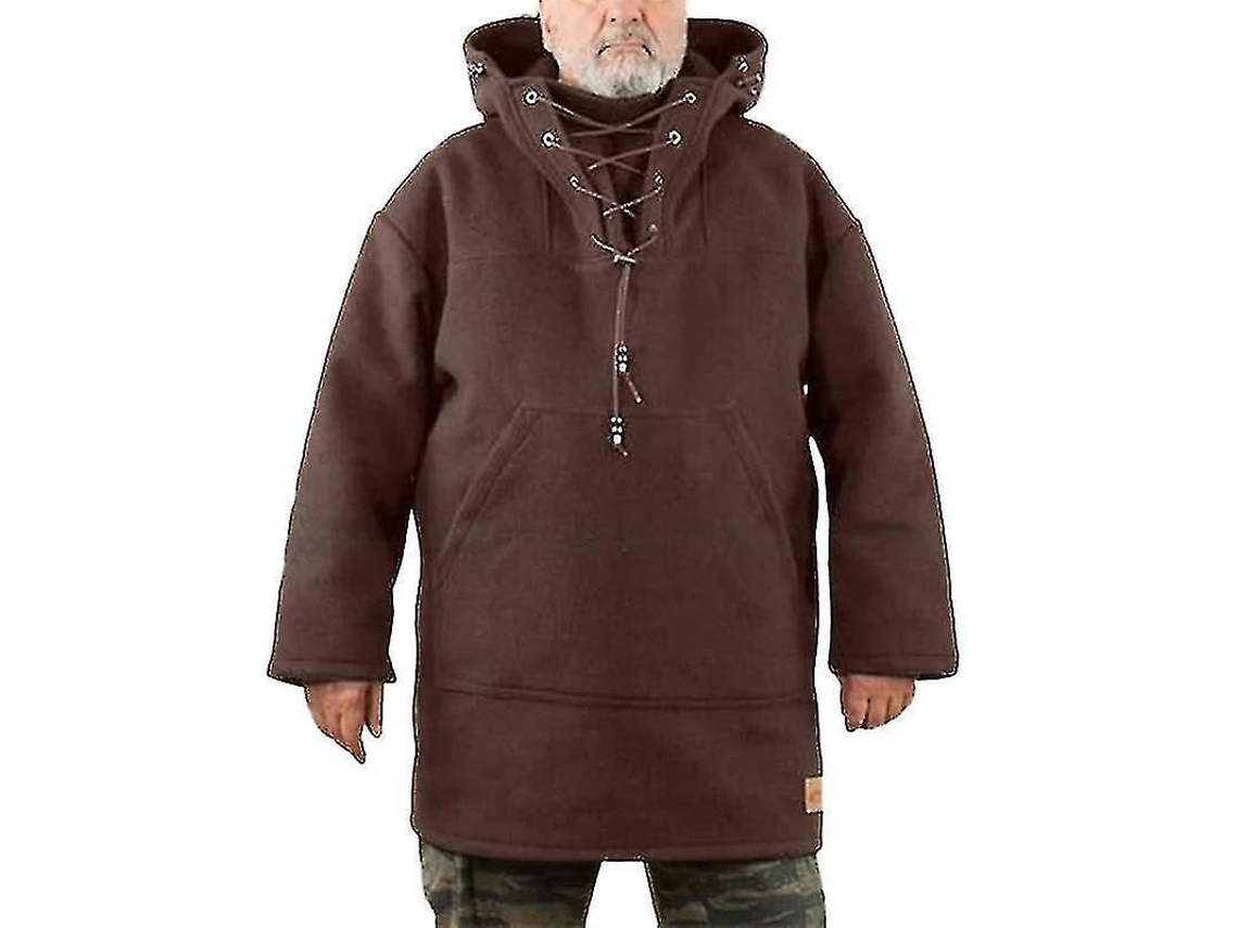 Chaqueta De Invierno Para Hombre Con Capucha Lana Gruesa Abrigo Y Sudadera Xxlrojo Xxl Rojo