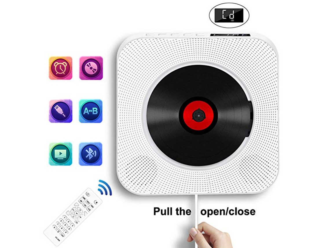 Reproductor de CD portátil Yuysan KC 809, blanco, montaje en pared