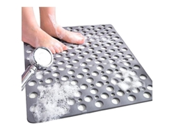 2026-tapete De Ducha Cuadrado Antideslizante Antimoho, 53x53 Cm De Caucho, Gris