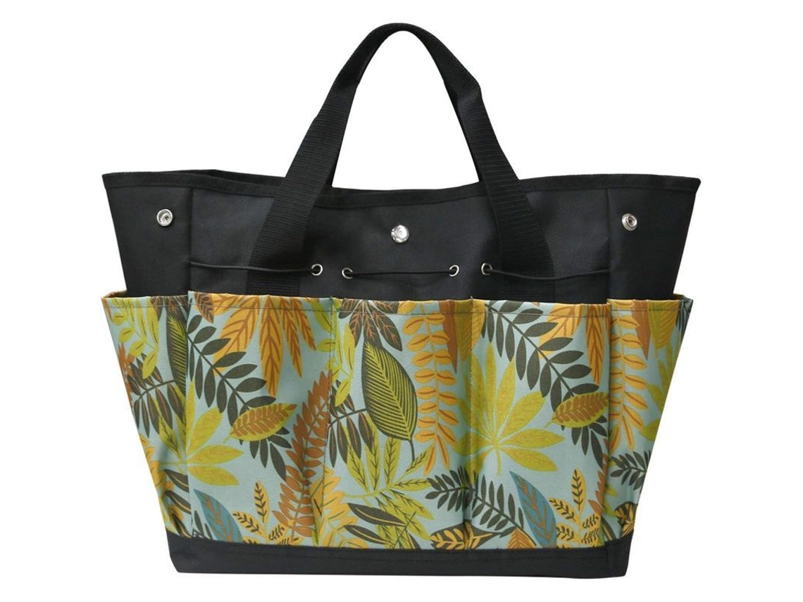 Bolsa Para Herramientas De Jardín Con 9 Bolsillos - Para Herramientas Pesadas De Interior Y Exterior (negro + Amarillo)