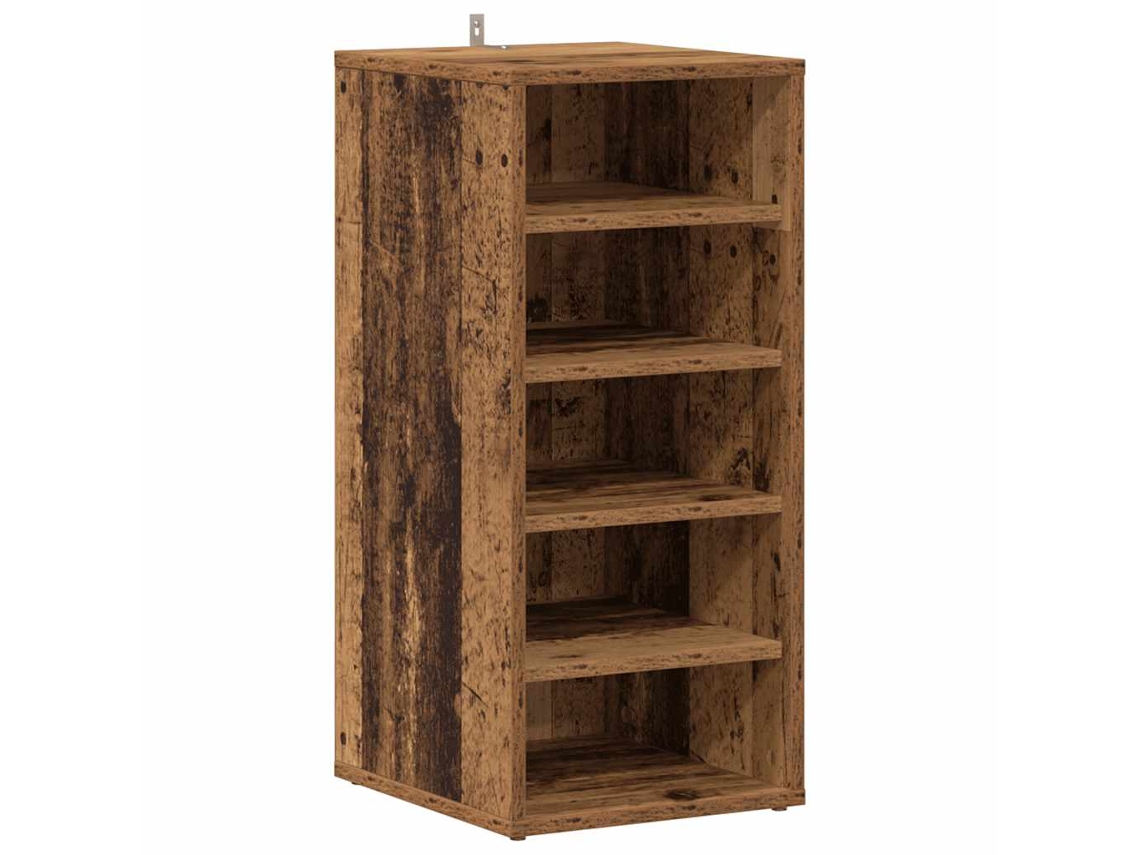 Maison Exclusive - Mueble Zapatero Madera De Ingeniería Envejecida 32x35x70 Cm