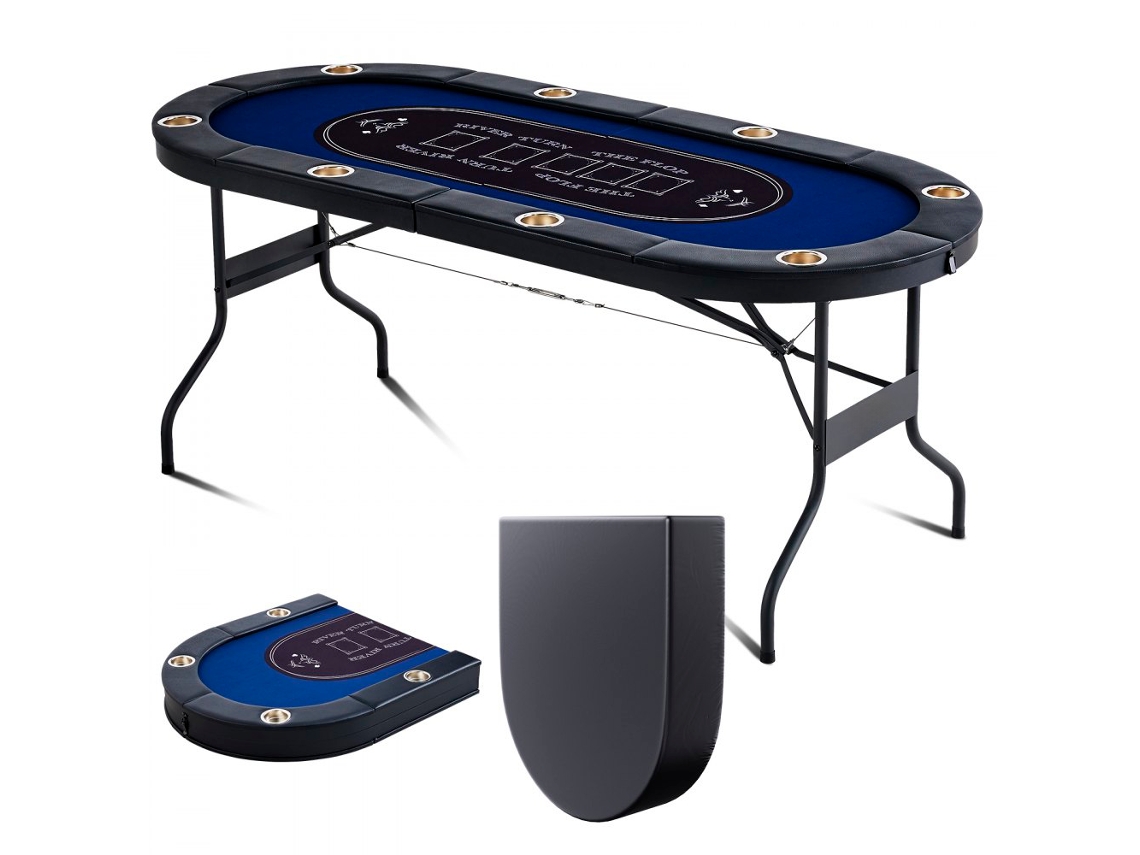 Mesa de póker plegable para 8 jugadores con estructura robusta y funda protectora Tekmaquinas