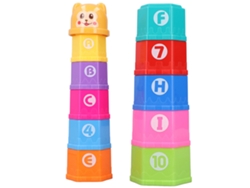Juego de jarrones apilables para niños, juguete educativo para bebés, juguete de construcción y baño.