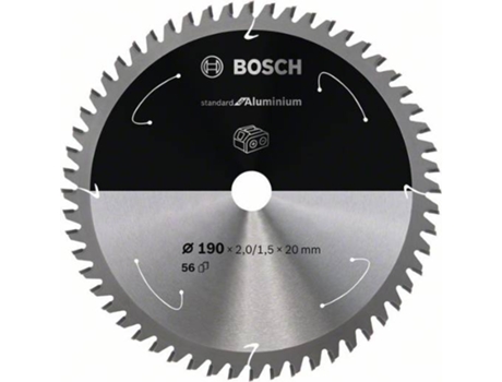 Disco de Sierra Circular BOSCH Standard para Aluminio Para Sierras a Batería 190x2/1.5x20 T56 para Sierras Meia-Esquadria