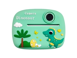 Cámara infantil D1 con impresión instantánea, 2400 W, lente dual HD, pantalla de 2,4 pulgadas, video de 1080p con pegatinas y tarjeta TF de 32 GB (Ikikso)